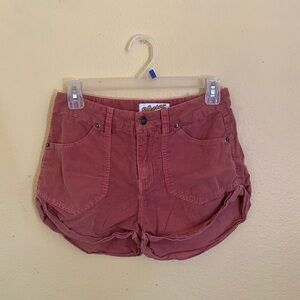 Vintage style corduroy Women's Pink Shorts